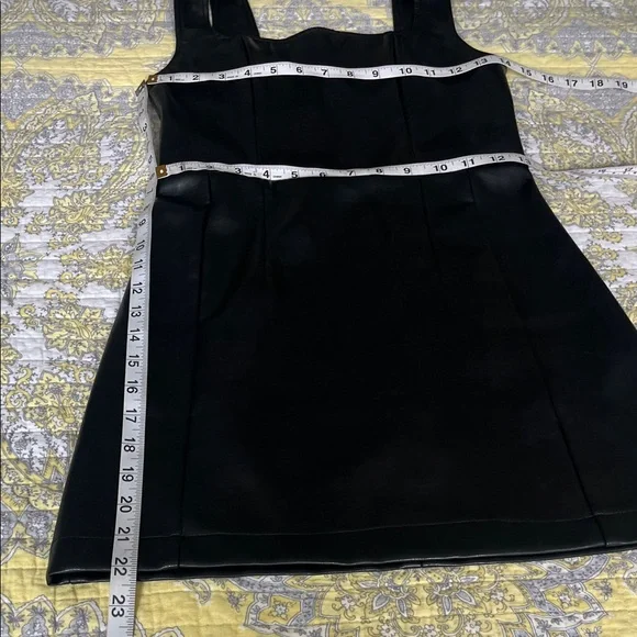 Nasty Gal Black Faux Leather Mini Dress. Preloved - Picture 4 of 5